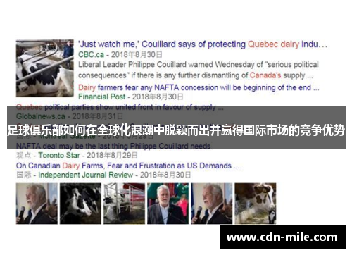 足球俱乐部如何在全球化浪潮中脱颖而出并赢得国际市场的竞争优势